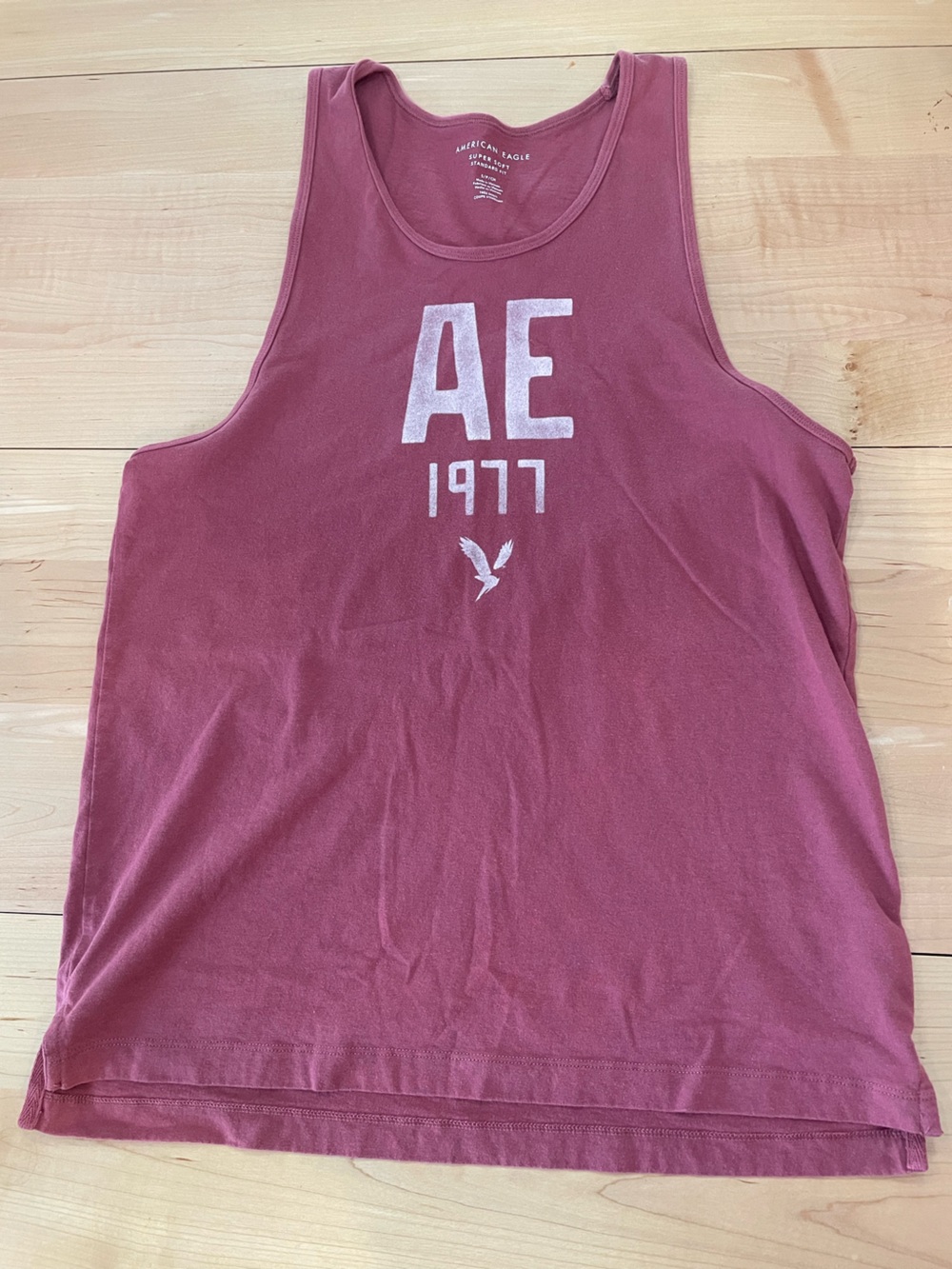 American Eagle Outfitters Mauve/Pink Graphic Tank Top